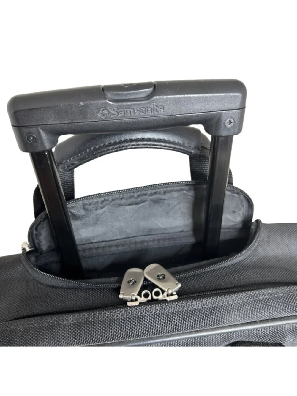 Samsonite Rolling Laptop Bag Black Nylon & Leather